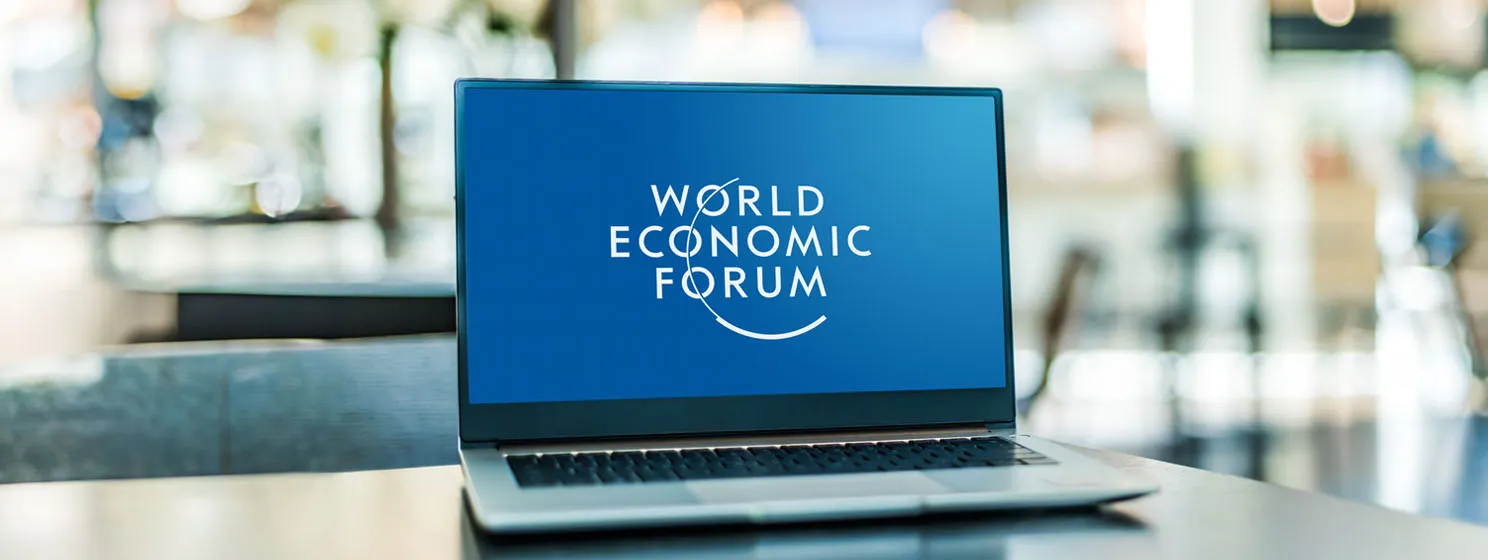 World Economic Forum on a mobile phone
